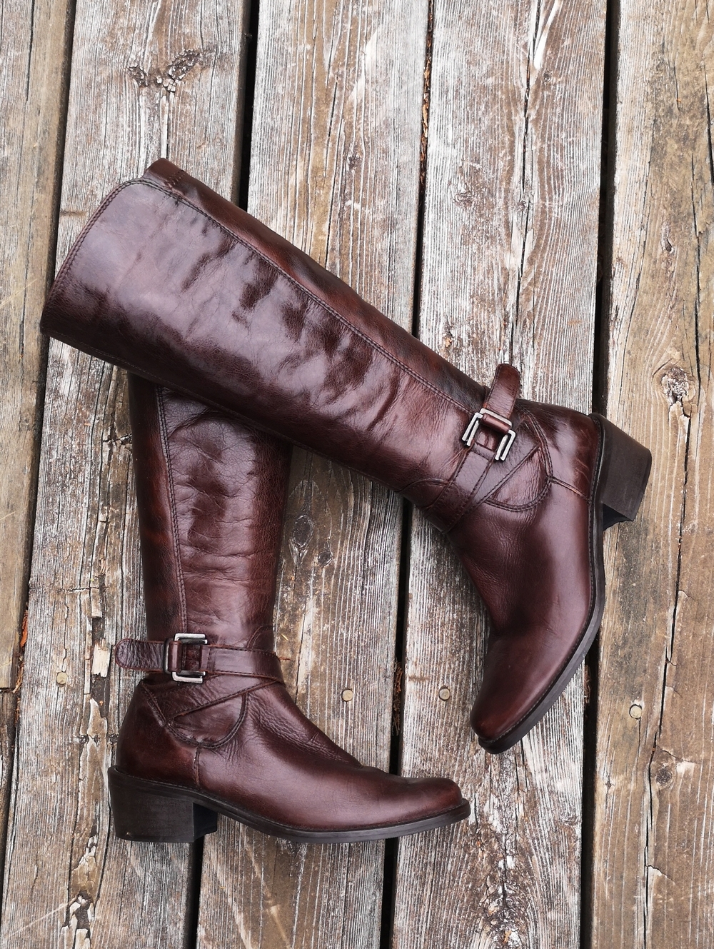 Artica tall brown waterproof leather boots